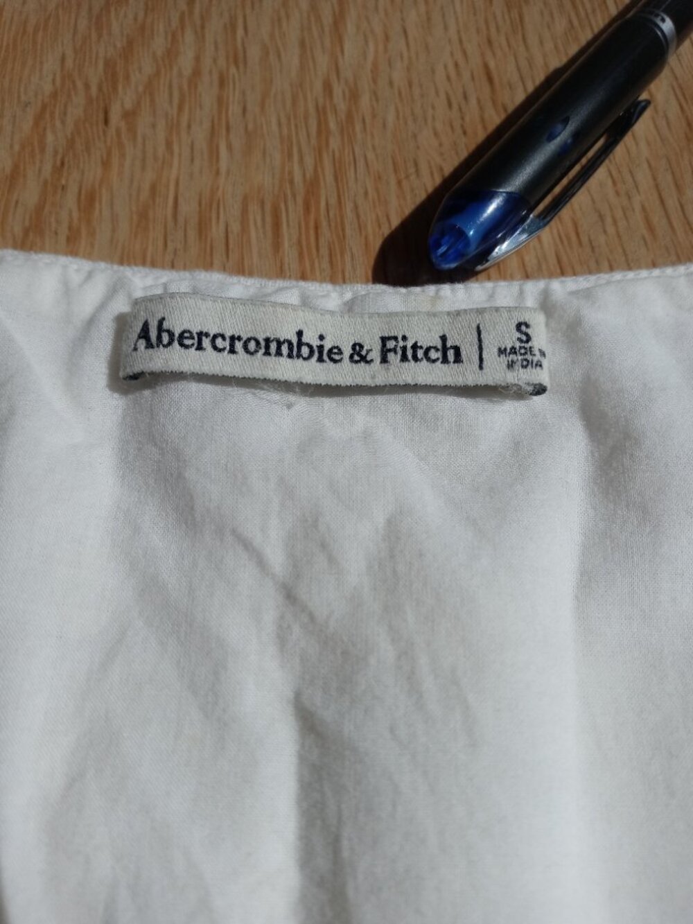 ABERCROMBIE & FITCH linen blend square neck top (S) - Picture 7 of 13